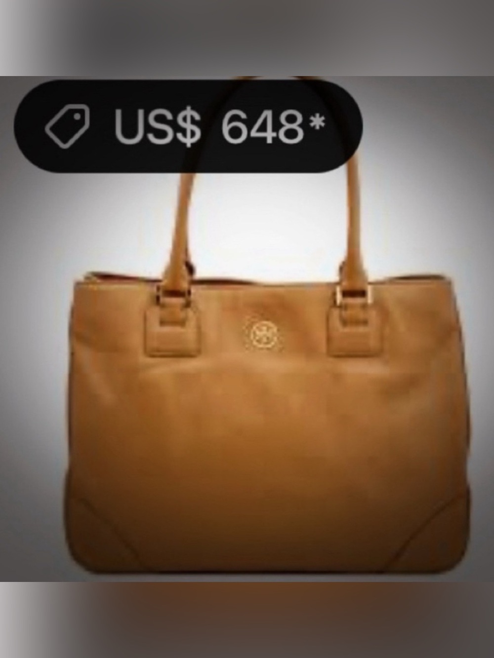 Vintage Tory Burch Mustard Leather Tote with Charm shoulder bag - Picture 5 of 15